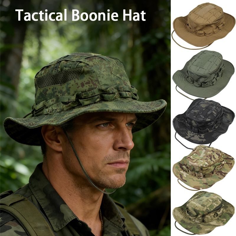 Boonie Hat Tactical - Cappello da Pescatore Tattico Mimetico, Cappello