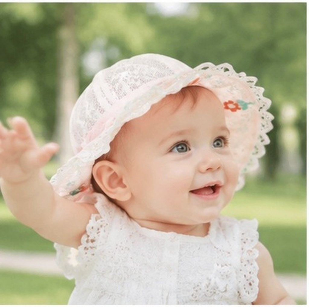 Sun Hat Wide Brim - Cappello da pescatore estivo per bambina,