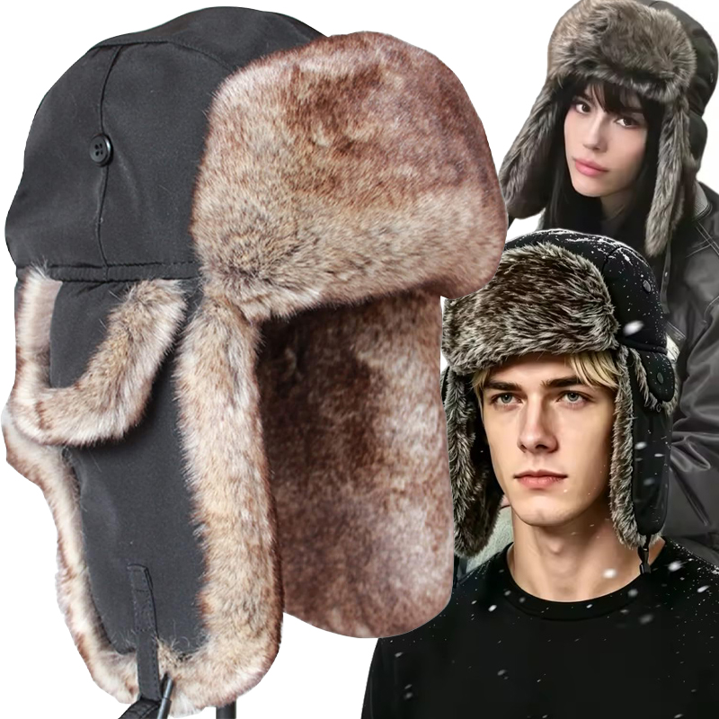 Trapper Hat Ear Flap - Cappello Invernale Caldo da Uomo, Stile