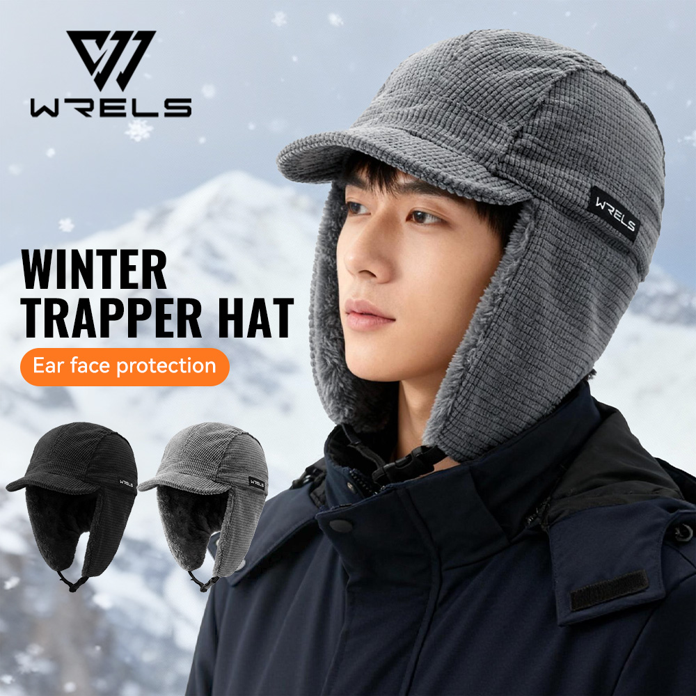 Trapper Hat Ear Flap - WRELS Cappello da cacciatore invernale Cappello